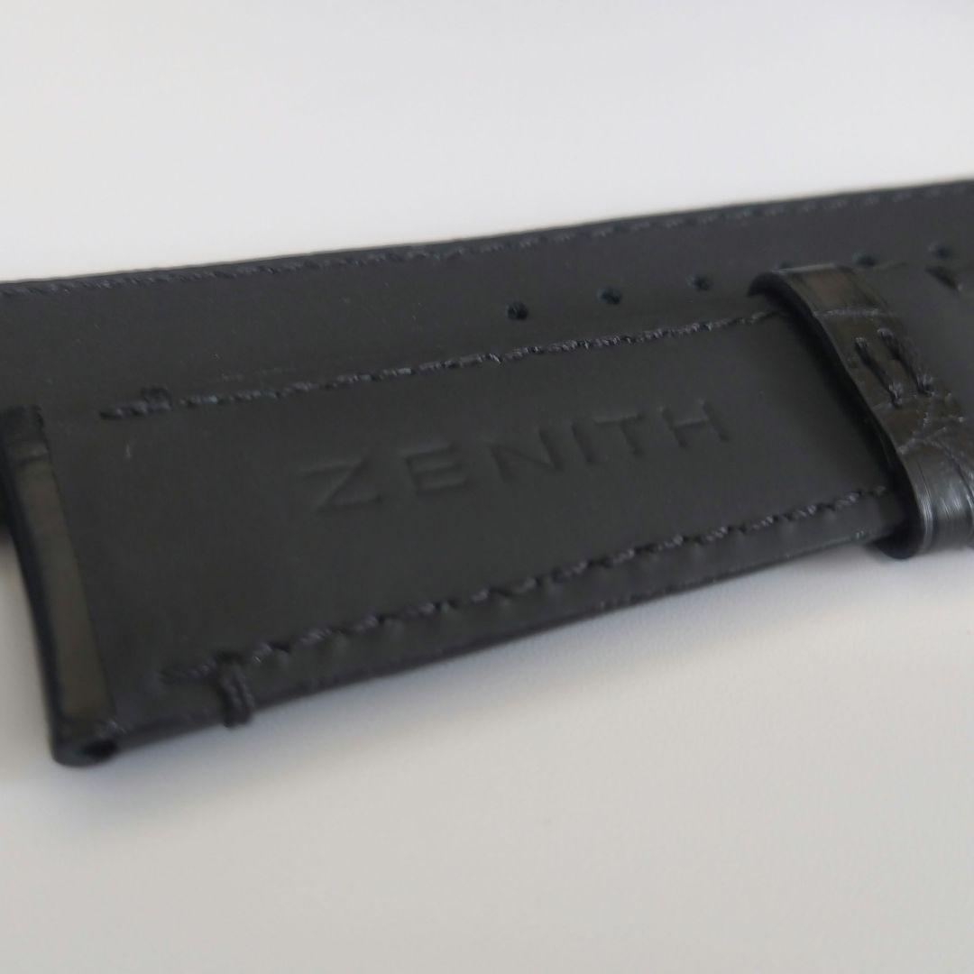 ゼニス 純正アリゲーターベルト 21mm-18mm 黒