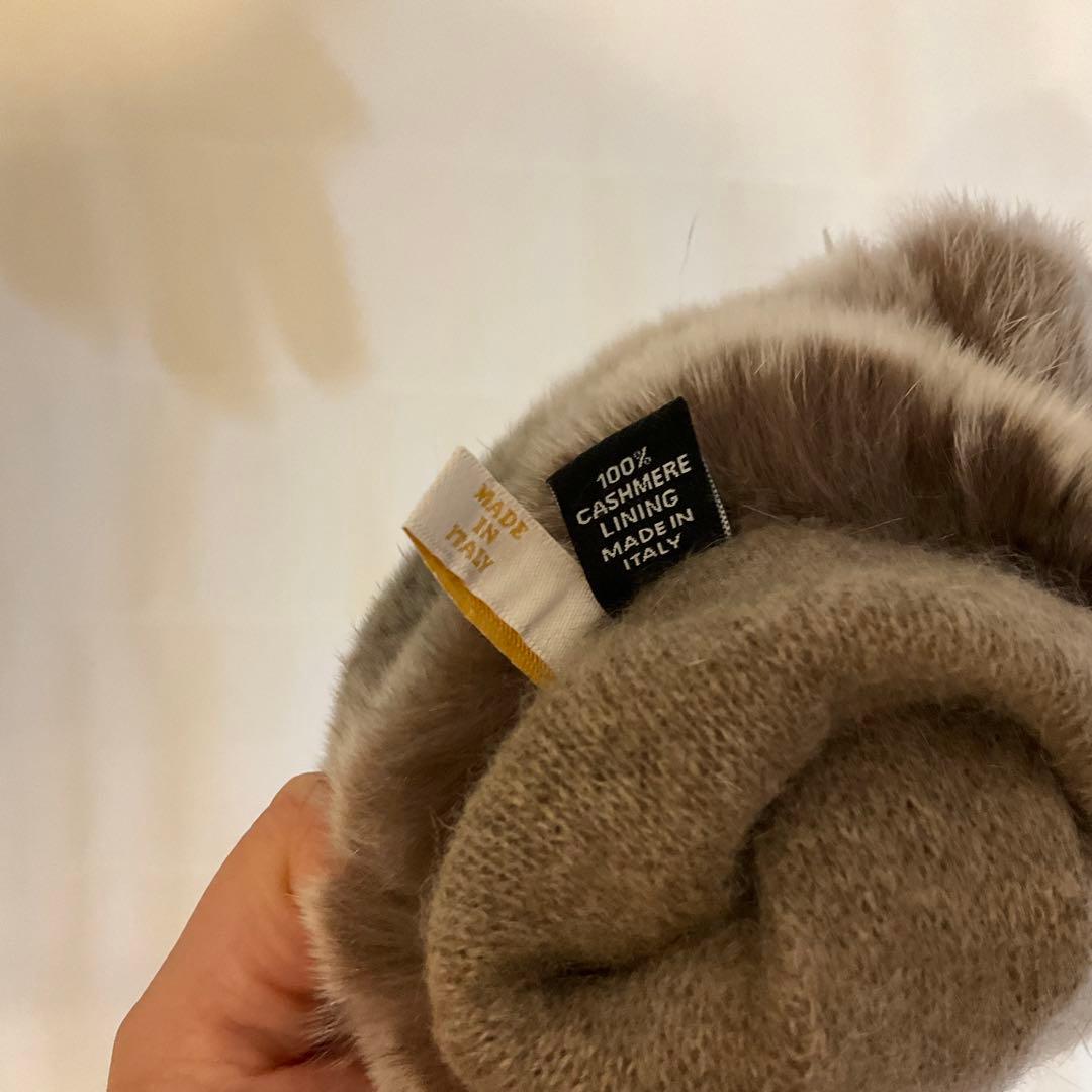 羊革・ラビットファー手袋 新品未使用