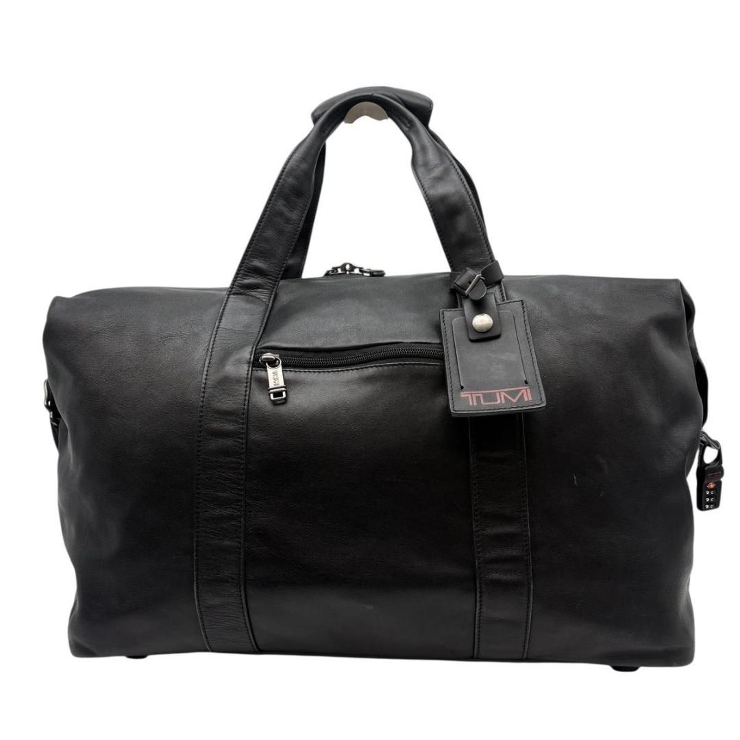 希少 TUMI ボストンバッグ オールレザー 2way ブラック 大容量 鍵付き