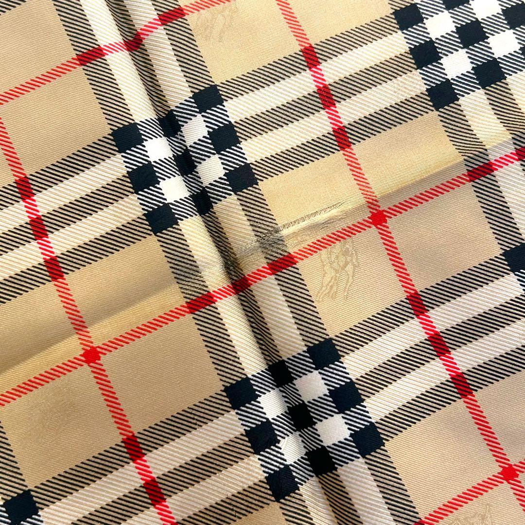 美品 バーバリーズ ノバチェック シルク スカーフ 絹 ビンテージ バーバリー