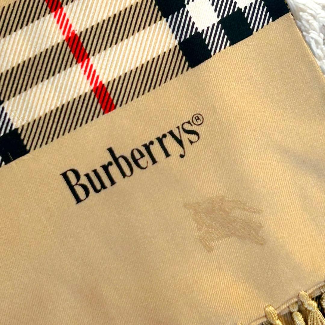 美品 バーバリーズ ノバチェック シルク スカーフ 絹 ビンテージ バーバリー