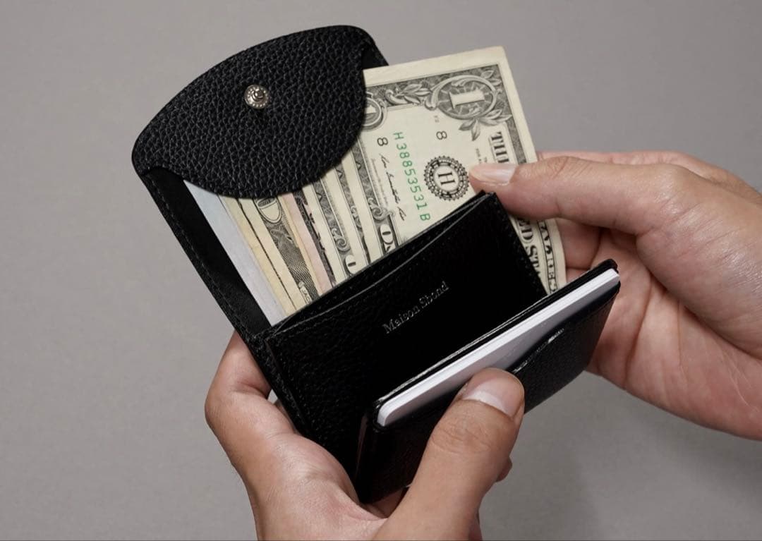 Maison Shond Amy Black 三つ折り財布