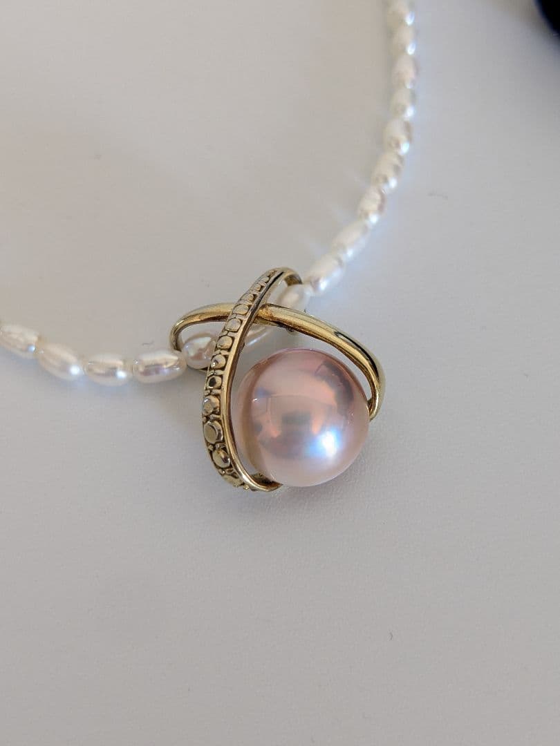 マベパール　3点　イヤリング　ネックレス　ブローチ　SILVER　ゴールド