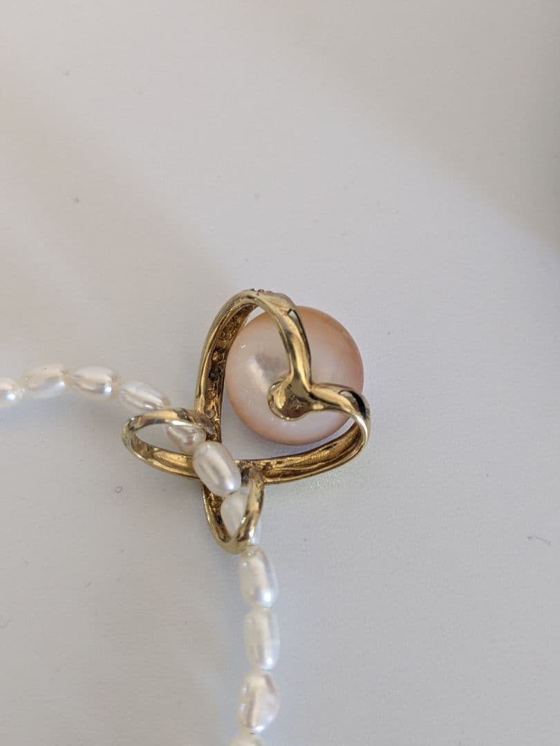 マベパール　3点　イヤリング　ネックレス　ブローチ　SILVER　ゴールド