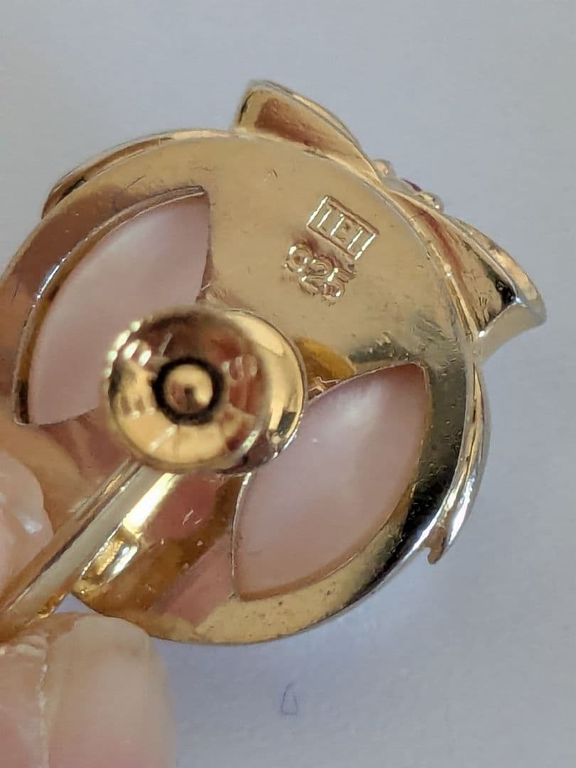 マベパール　3点　イヤリング　ネックレス　ブローチ　SILVER　ゴールド