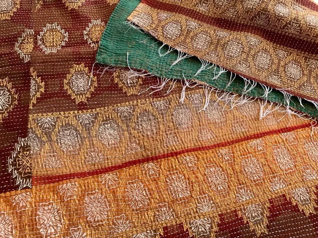 ✴︎ヴィンテージカンタキルト　ラリーキルト　マルチカバー✴︎