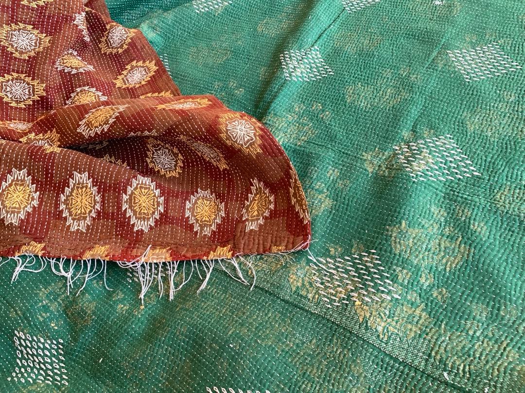 ✴︎ヴィンテージカンタキルト　ラリーキルト　マルチカバー✴︎