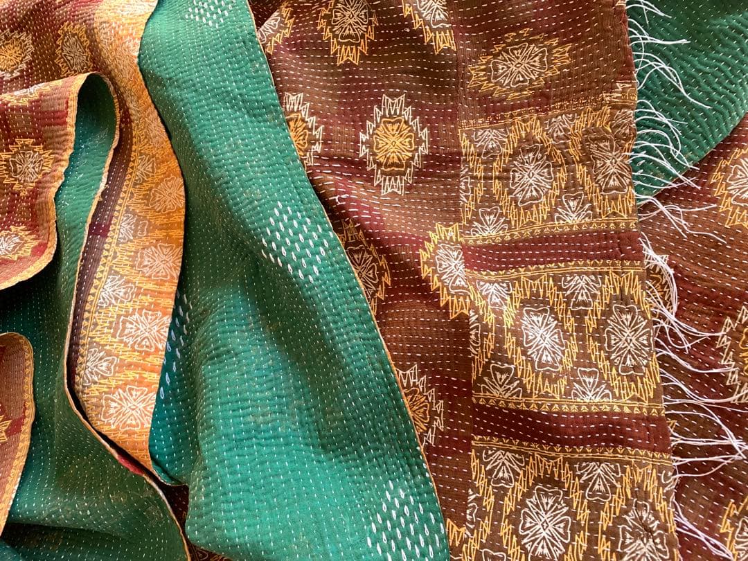 ✴︎ヴィンテージカンタキルト　ラリーキルト　マルチカバー✴︎