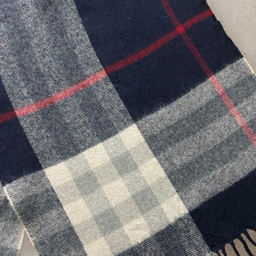 美品バーバリーBurberry大判ノバチェックマフラーストールブラック黒古着
