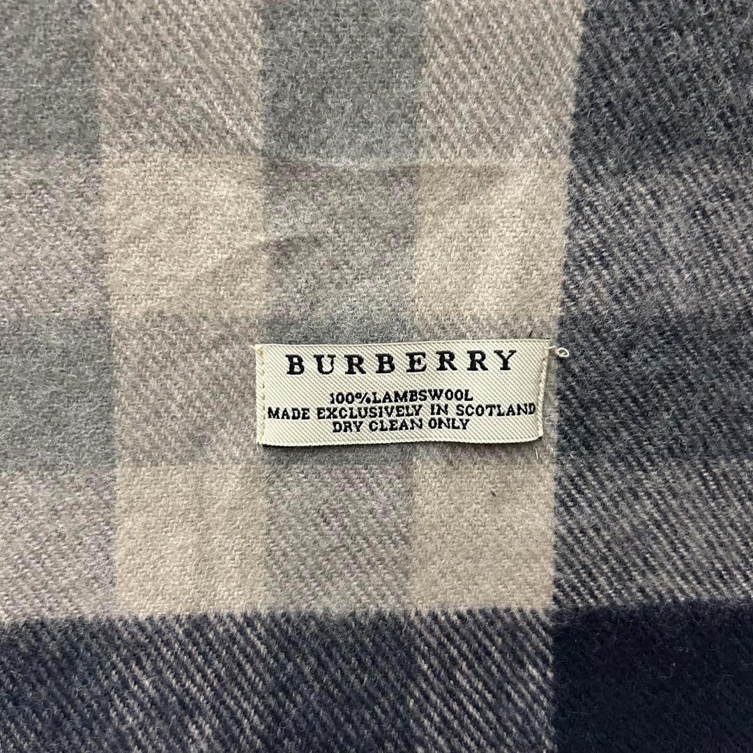 美品バーバリーBurberry大判ノバチェックマフラーストールブラック黒古着