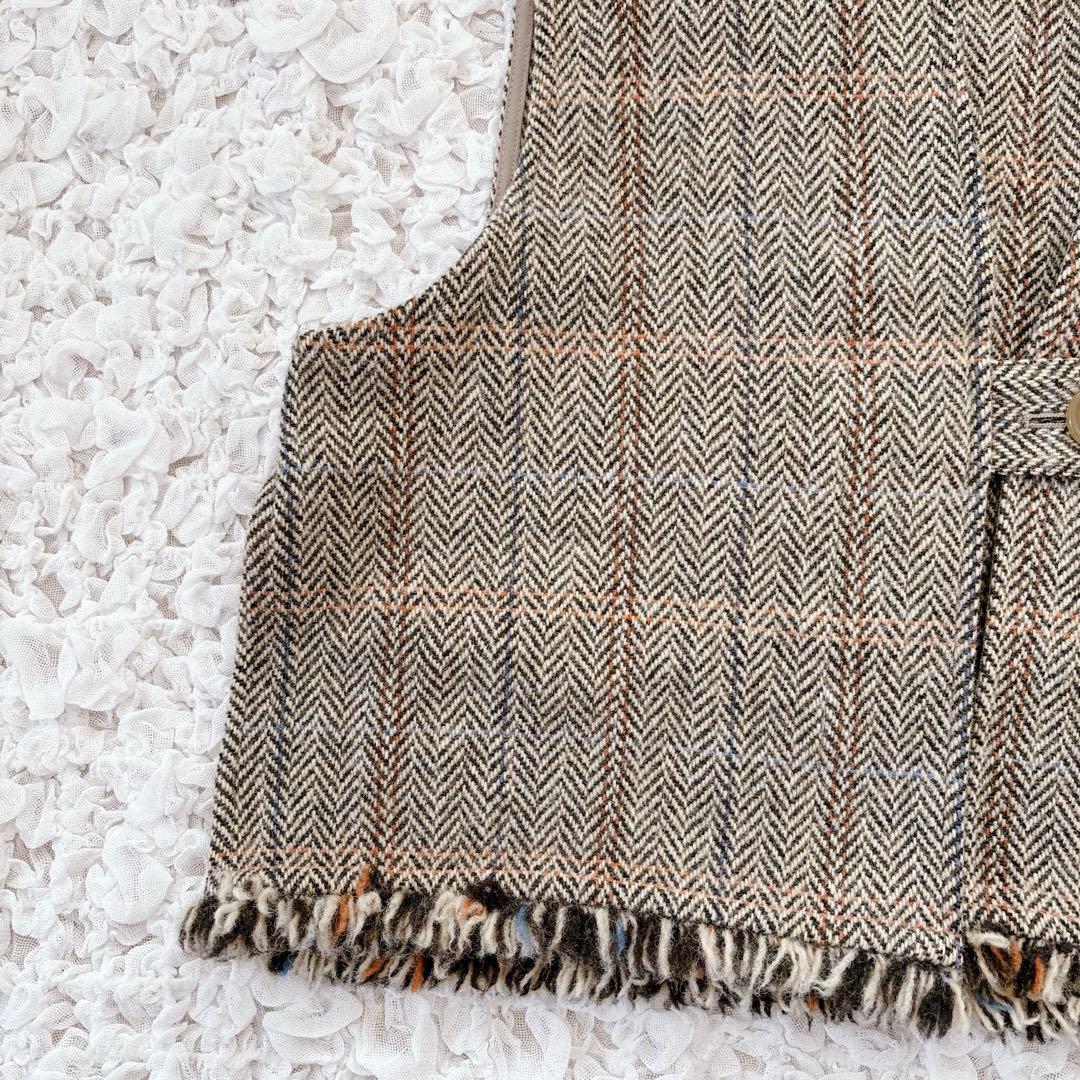 「ワードローブを新鮮に」ヘリンボーン柄のウールベスト / よしいちひろさんコラボ