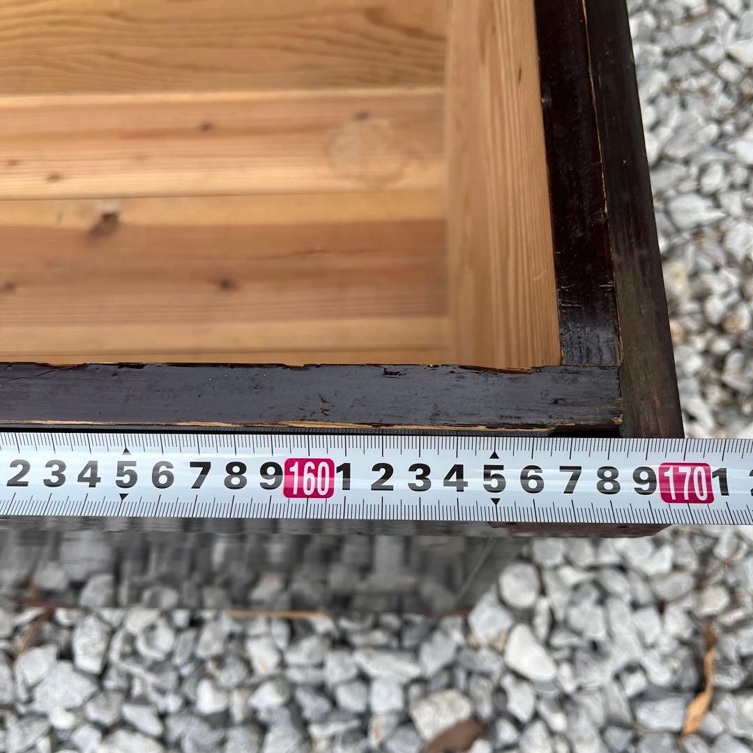 当時物 特大 朱色 長持箪笥 木製の箪笥