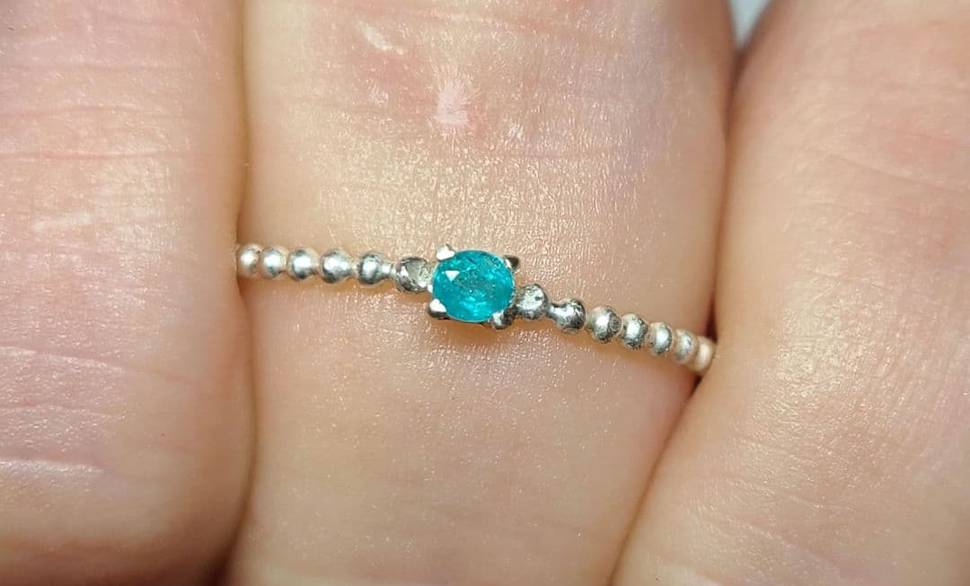 たつみ★ブラジルバターリャパライバトルマリン★リングオーダー