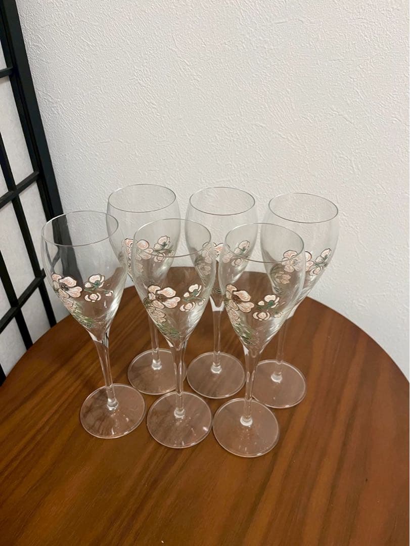 Perrier Jouet ベルエポック　 シャンパングラス　6脚　箱に汚れあり