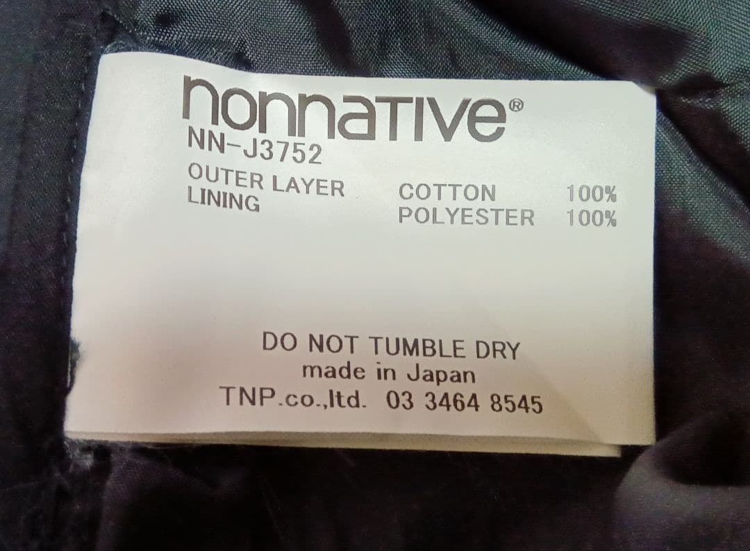 [nonnative](ノンネイティブ）FOR (GS) １ジャケット