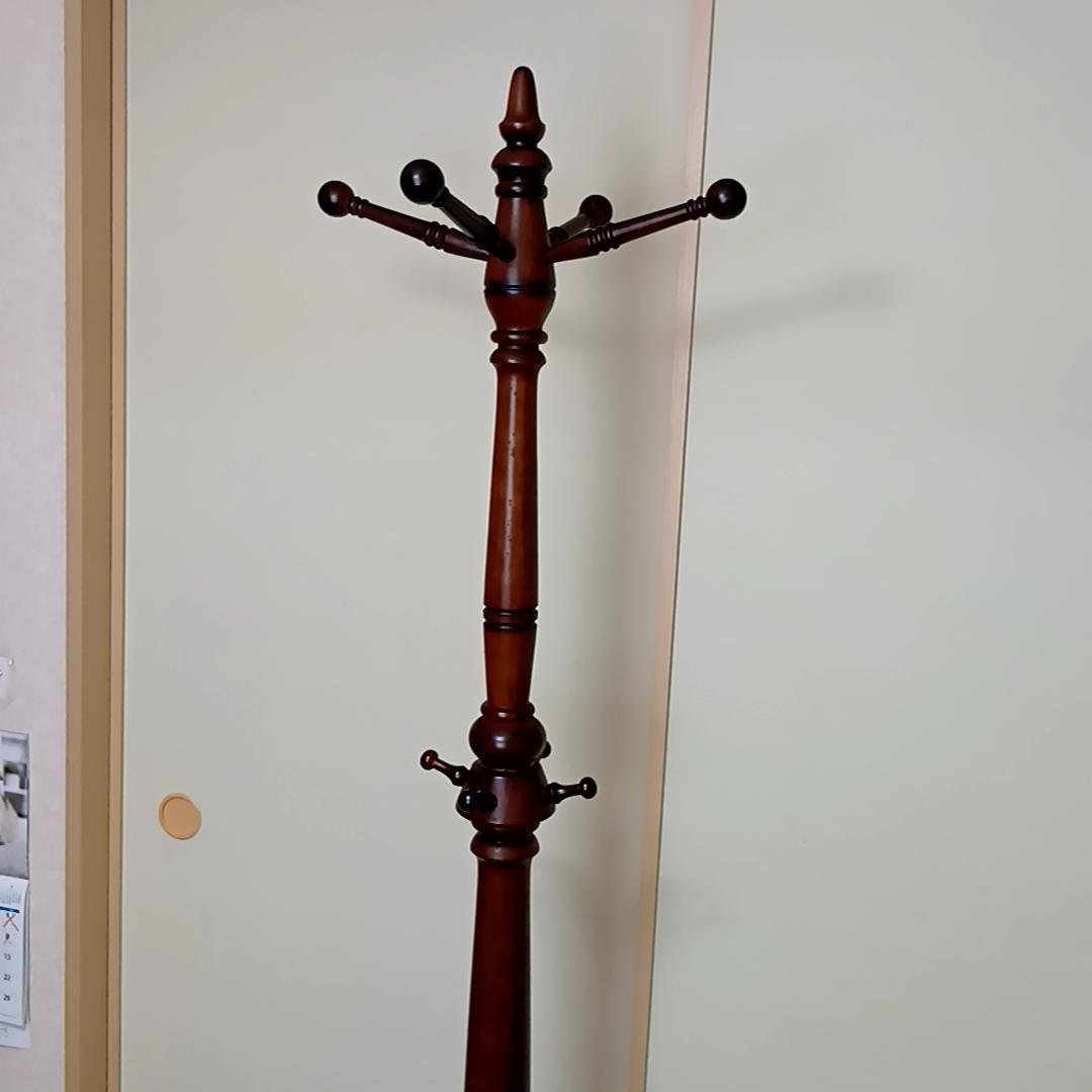 カリモク　木製　ポールハンガー　コートハンガー　ヴィンテージ