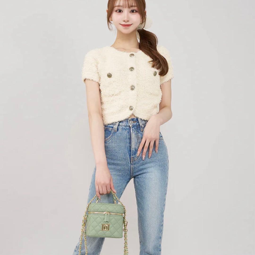 Darich 【ゴールドーパーツ】キルティングスクエアミニバッグ GRNグリーン