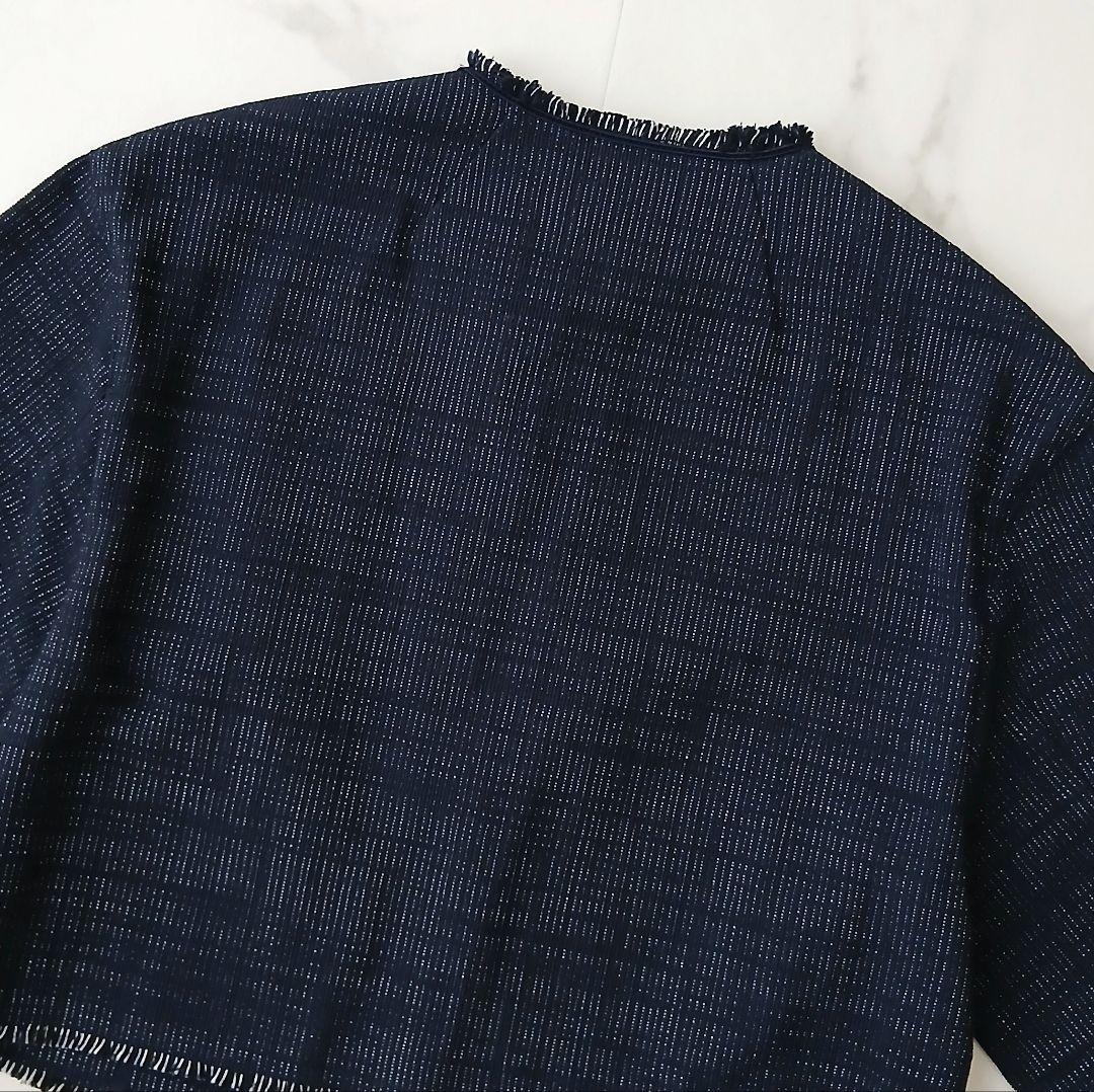 美品 ボールジィ トゥモローランド ロングスラブツイード ノーカラージャケット