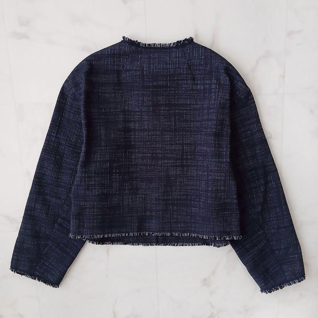 美品 ボールジィ トゥモローランド ロングスラブツイード ノーカラージャケット