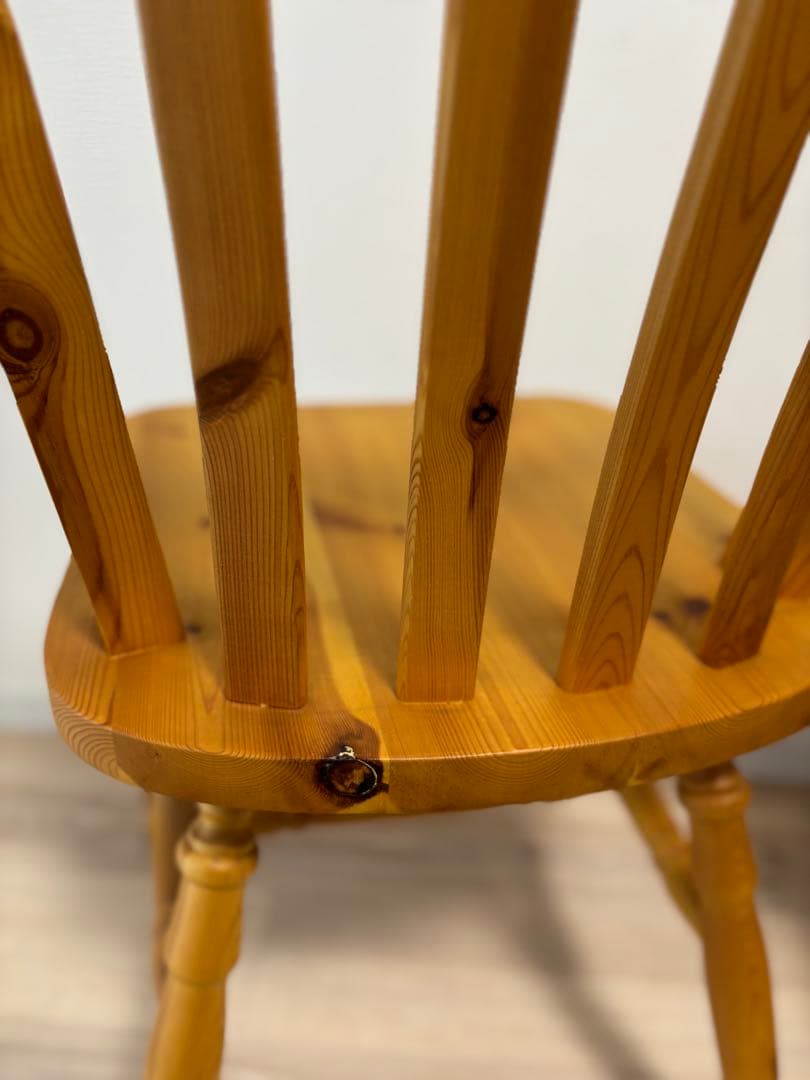 【美品】 ウィンザーチェア カントリー 洋風 天然木　ダイニングチェア①