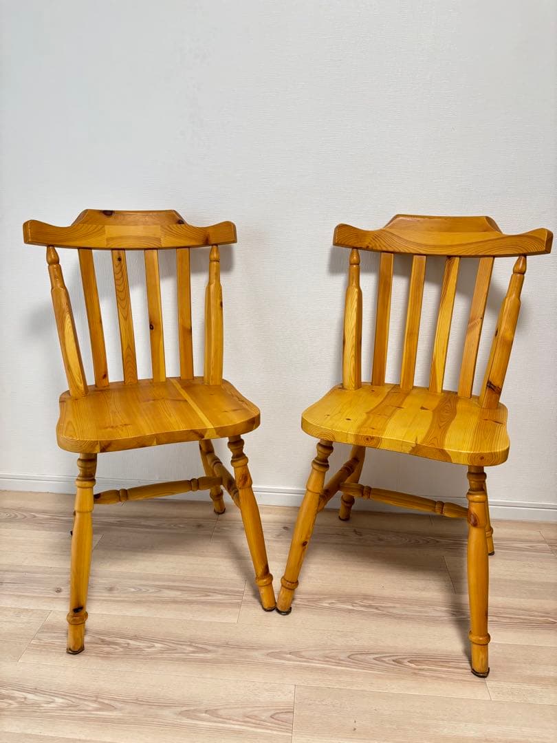 【美品】 ウィンザーチェア カントリー 洋風 天然木　ダイニングチェア①