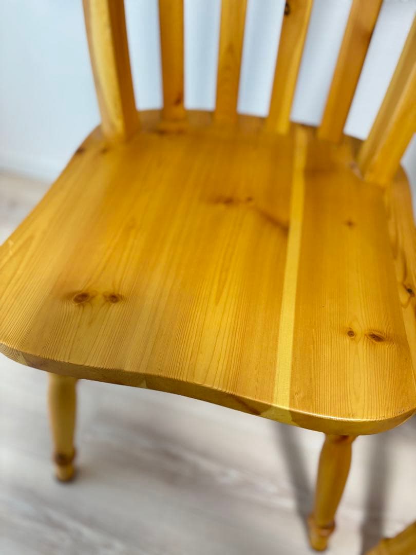 【美品】 ウィンザーチェア カントリー 洋風 天然木　ダイニングチェア①