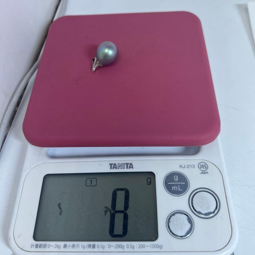 925刻印　特大ブラックパール　ネックレストップ　36g 東K8-0211ア㊱