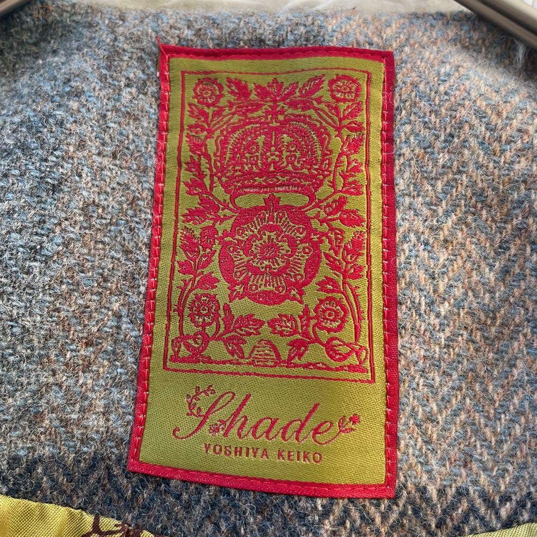 YOSHIYA KEIKO バイカラー　マルチカラー　くるみボタン　コート