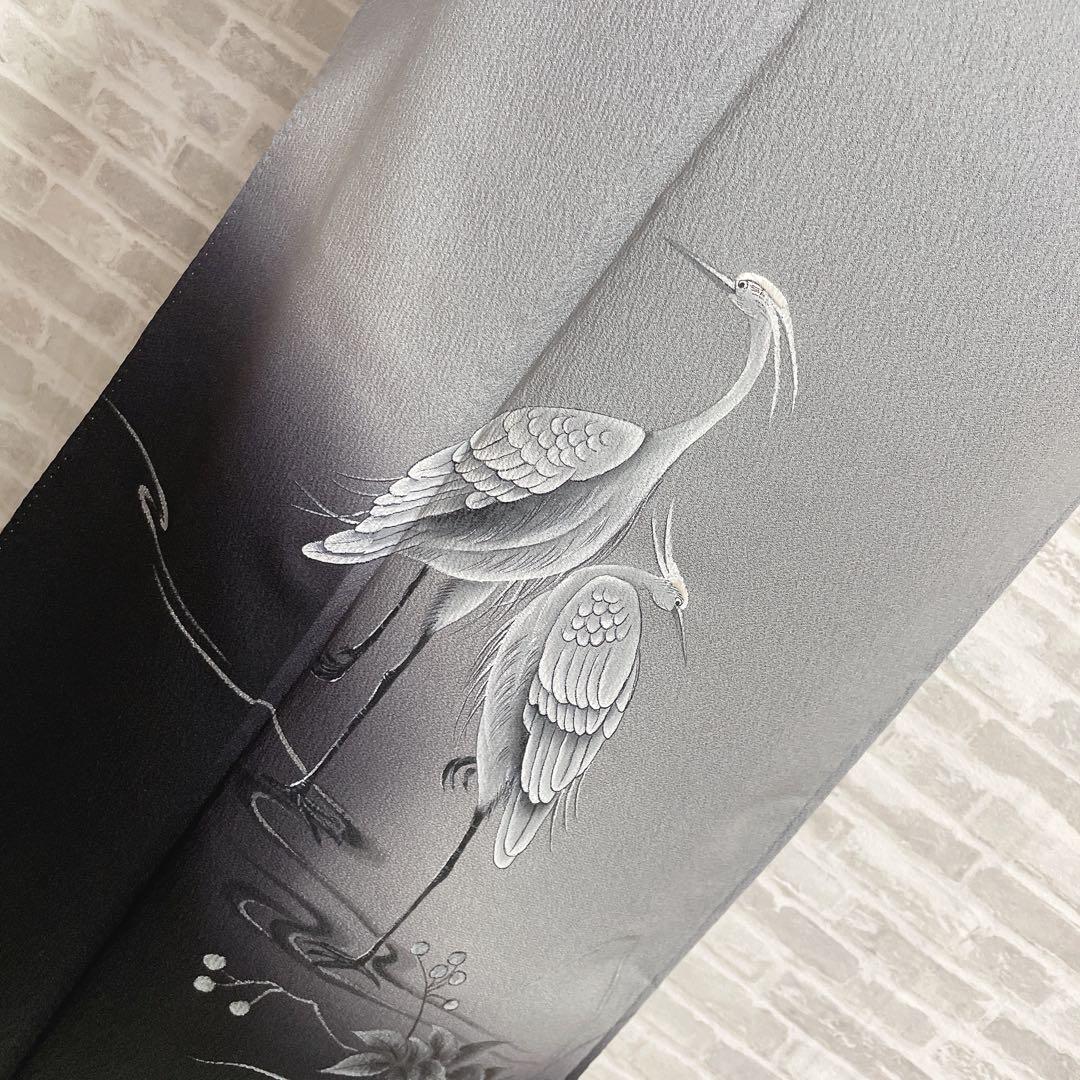 訪問着　フルセット　鷺　静寂　静けさの中の桜　手刺繍　ニューはればれ加工　P2