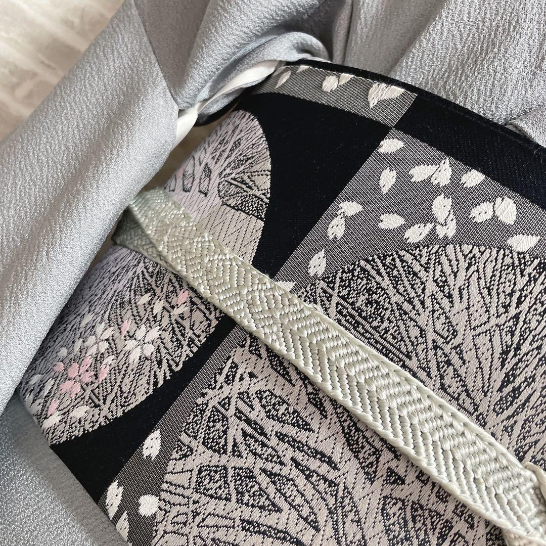 訪問着　フルセット　鷺　静寂　静けさの中の桜　手刺繍　ニューはればれ加工　P2