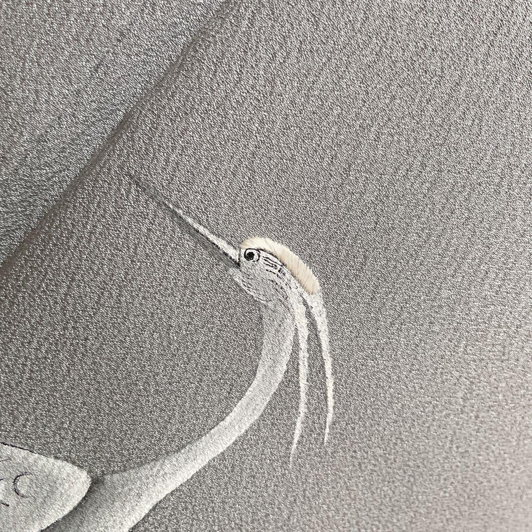 訪問着　フルセット　鷺　静寂　静けさの中の桜　手刺繍　ニューはればれ加工　P2