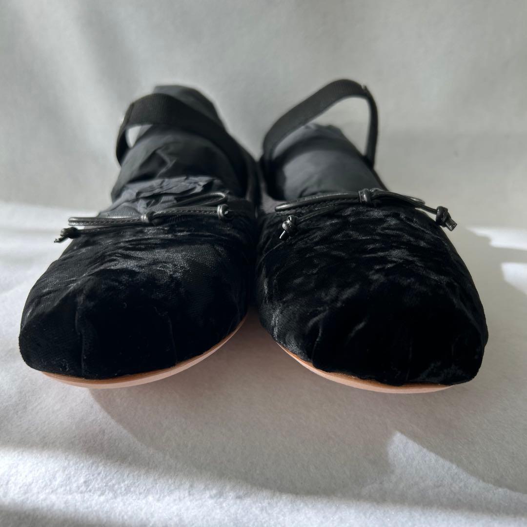 最終価格！未使用箱付き♡【ミュウミュウ】バレエフラットシューズ ベロア 黒 39