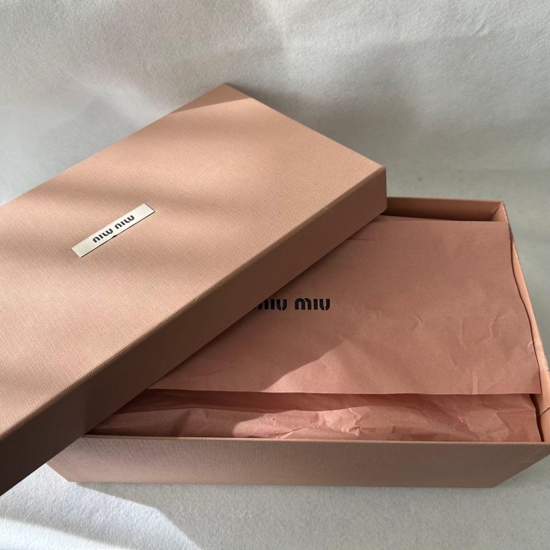 最終価格！未使用箱付き♡【ミュウミュウ】バレエフラットシューズ ベロア 黒 39