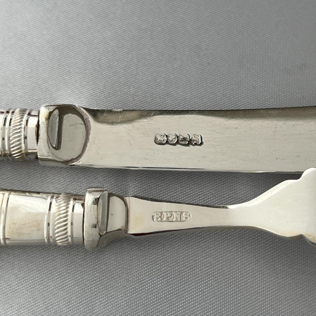 【英国】【白蝶貝】デザート / フルーツセット 12本 マザーオブパール ケース