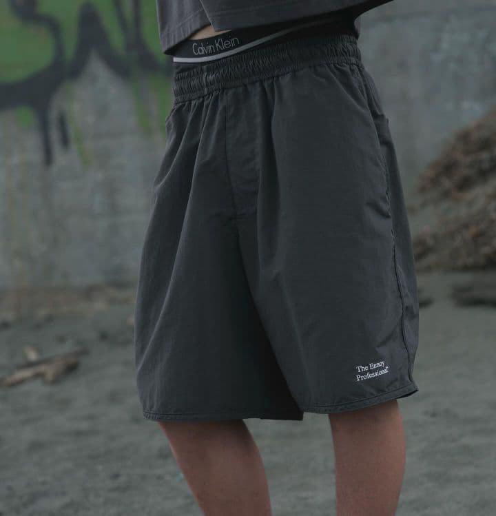 ENNOY Nylon Easy Shorts Charcoal25SSＬ