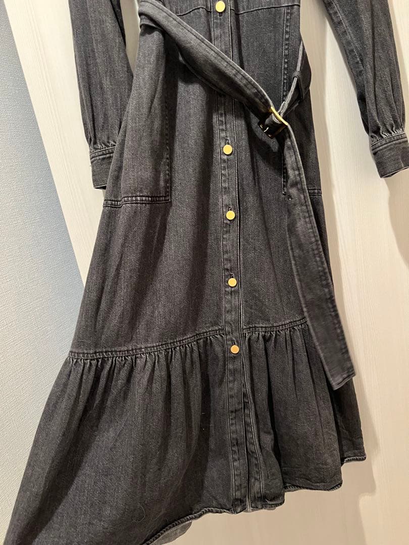 Diagram 刺繍襟　デニムワンピース