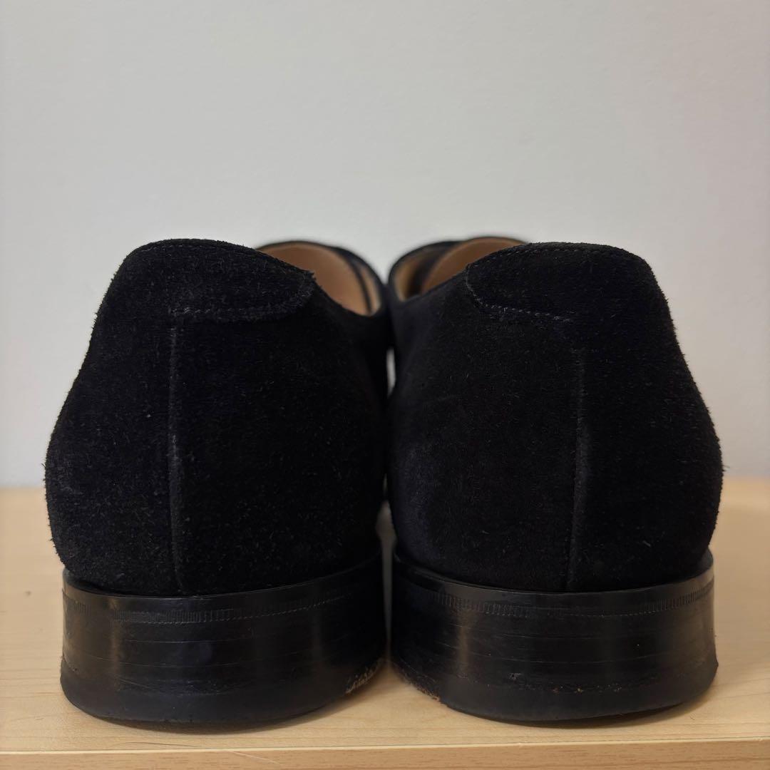 ジョセフチーニー　ブラック　スエード　シングルモンク　ドレスシューズ　メンズ