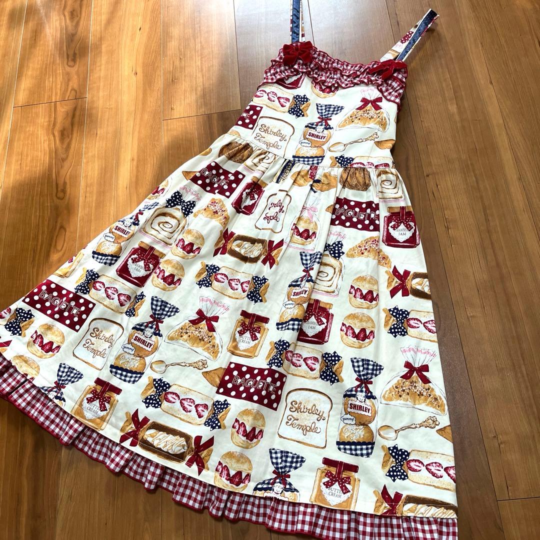 ご*。様 シャーリーテンプル　ベーカリープリントジャンスカ