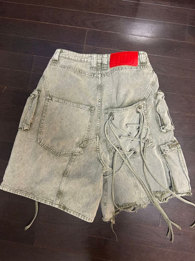 【LATUI ATELIER】ラトゥイ アトリエ ポケットデニムハーフパンツ