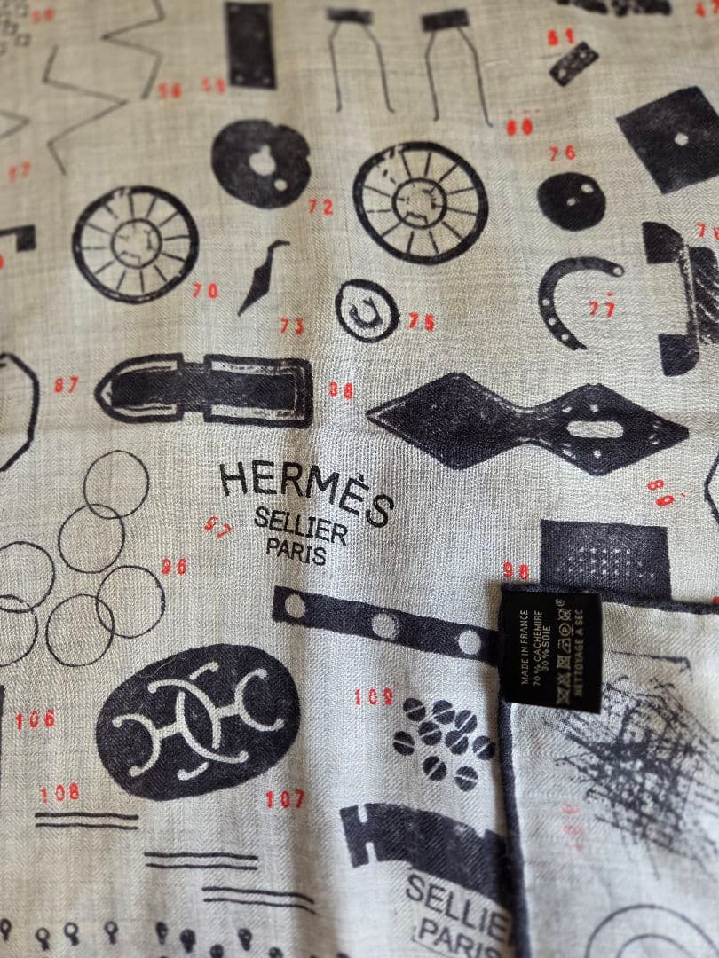 専用　エルメス　カレジェアン　カレ140　カシミアシルク