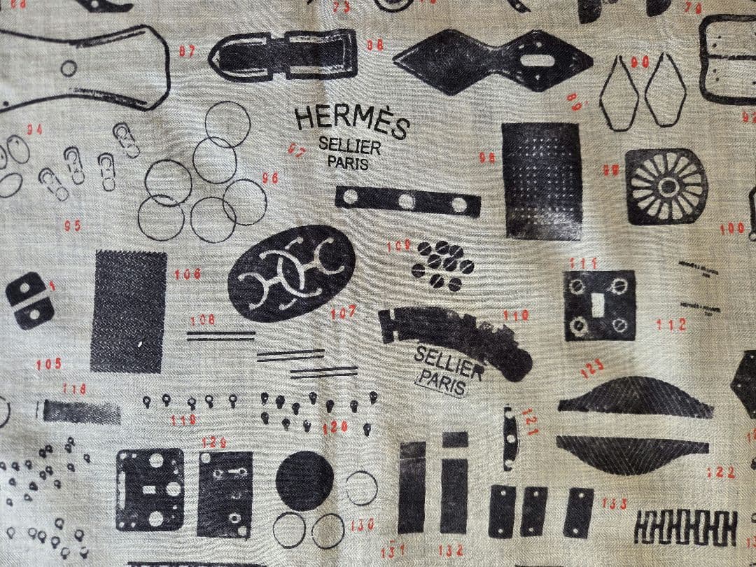 専用　エルメス　カレジェアン　カレ140　カシミアシルク