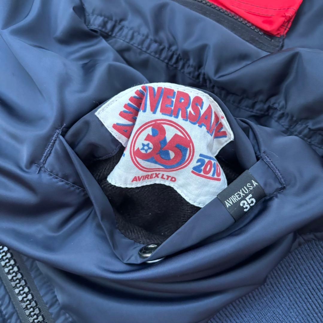 限定　AVIREX 35周年限定モデル　MA-1 ユニオンジャックリバーシブル
