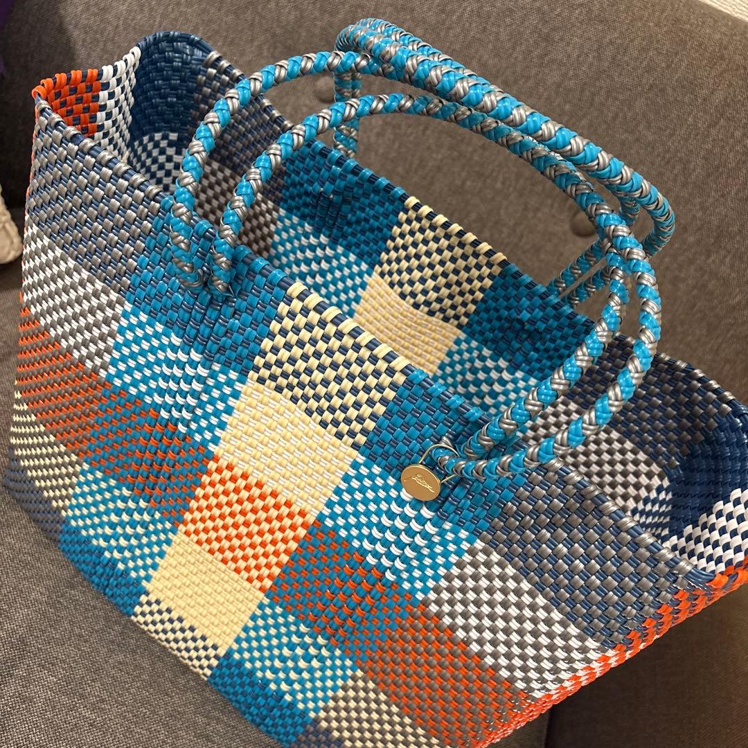 【新品未使用】レトラ メルカドバッグ SEA限定COLORS CHECK (M)