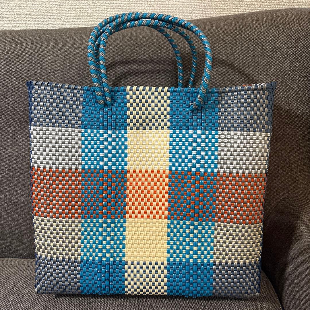 【新品未使用】レトラ メルカドバッグ SEA限定COLORS CHECK (M)