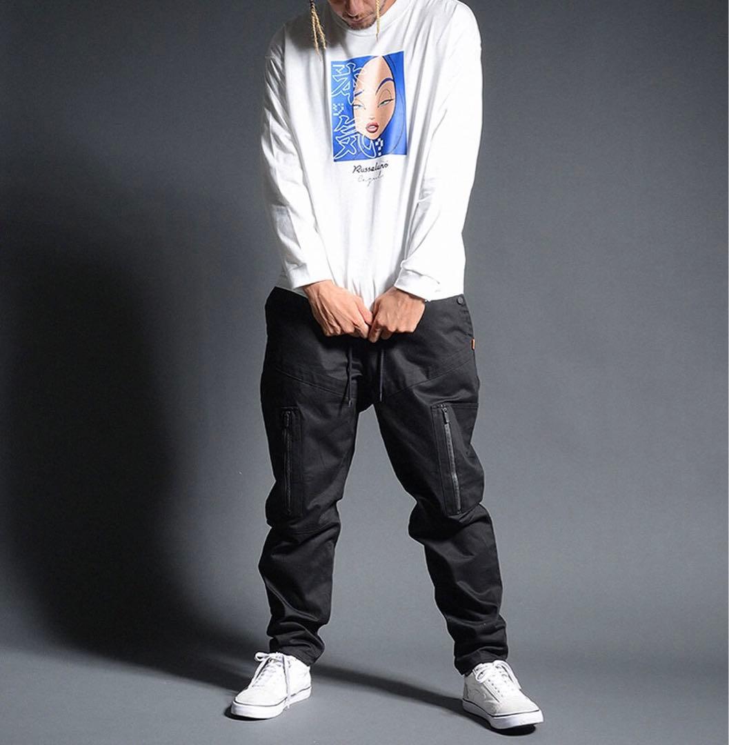 新品 ラッセルノ ゴルフ コンバット カーゴジョガーパンツ ブラック M 4