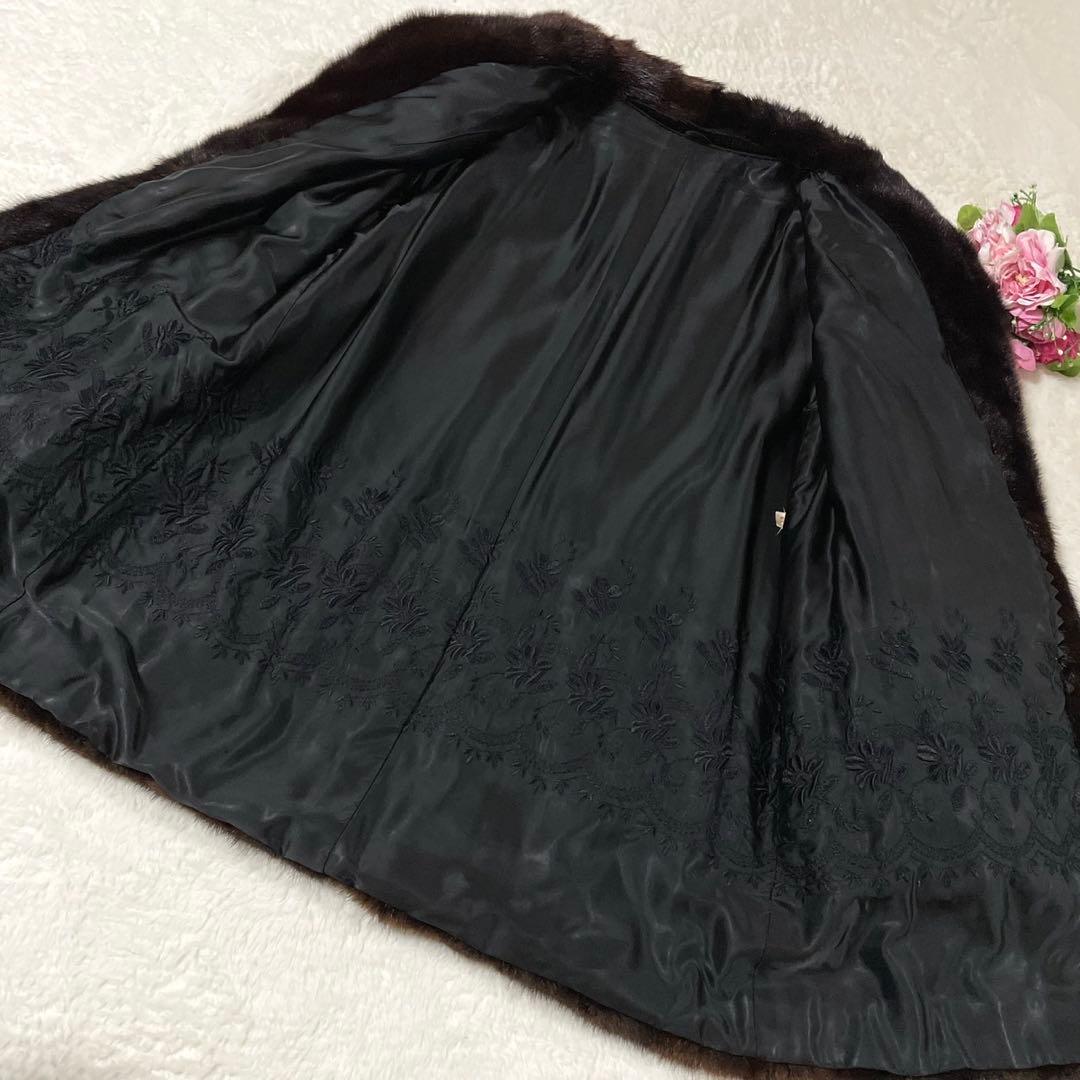 【大きいサイズ】 ミンク 本毛皮 リアルファー サイズXL相当 毛並み◎