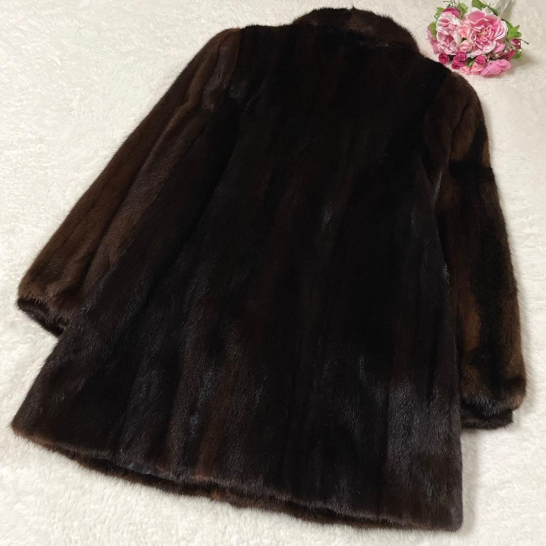 【大きいサイズ】 ミンク 本毛皮 リアルファー サイズXL相当 毛並み◎