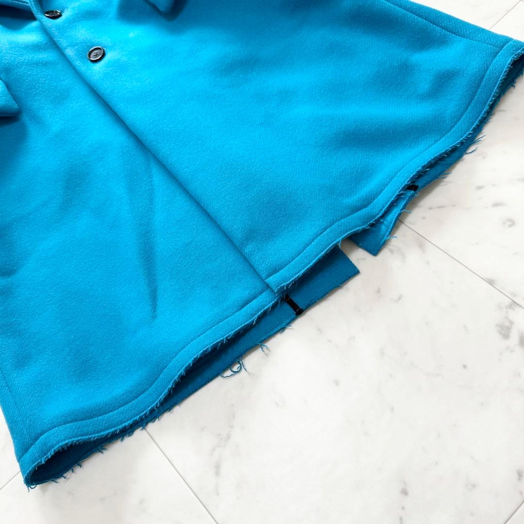【美品】PLAN C プランシー チェスターコート カシミヤ ブルー ロング