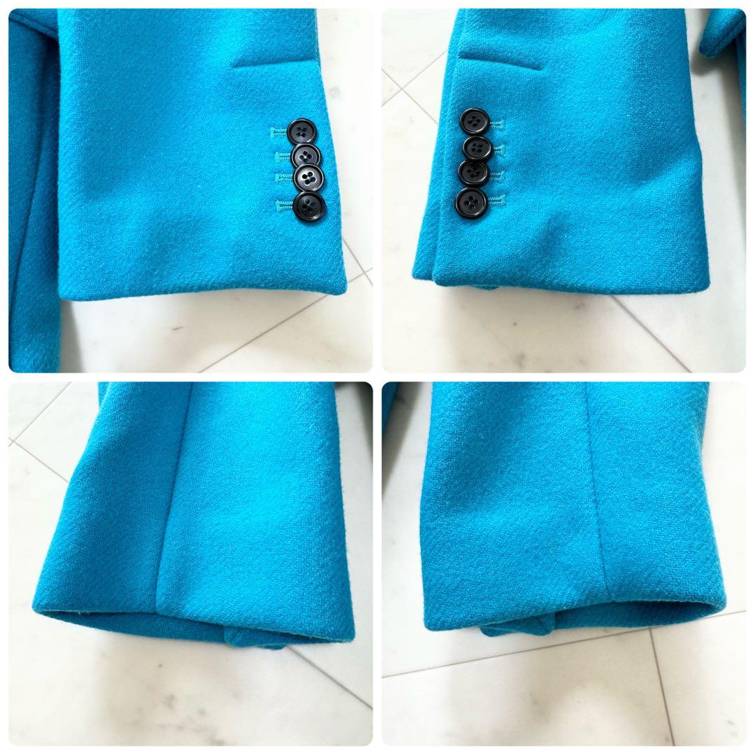 【美品】PLAN C プランシー チェスターコート カシミヤ ブルー ロング