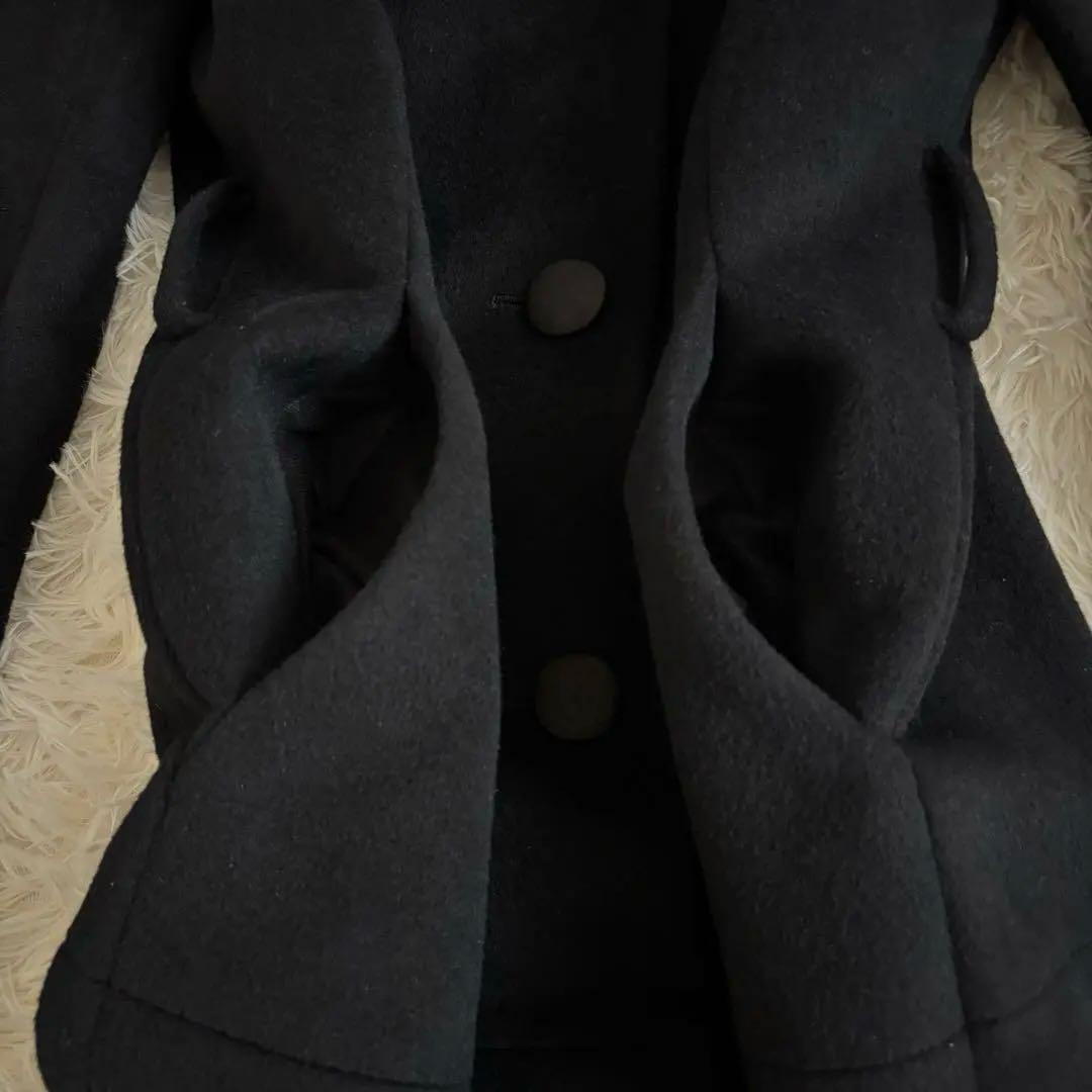 トゥービーシックス ロングコート フォックスファー ブラックAライン フレア袖